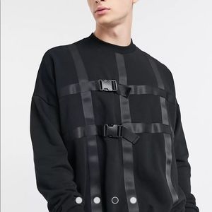 The Ragged Priest black strap sweatshirt